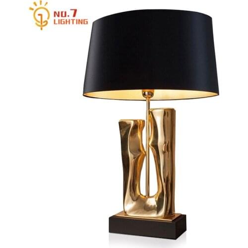 Nordic Fashion Art Decor Gold Table Lamp Led E27 Designer Modern Light Fixtures Model/living Room Bedroom Bedside Salon Study