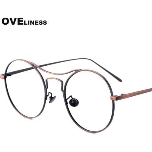 Fashion Retro eyeglasses frame men women Optical Computer Myopia Prescription glasses Metal Full Spectaclesn eyewear frames 2021
