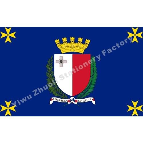 Malta President Flag 3x5FT 100D empire flag/history flag/State Flag/Activity/parade/Festival/world cup Hanging Flying