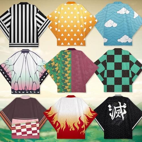 Classic Anime Shirt Print Japanese Kimono Tops Women Men Loose Haori Yukata Cardigan Blouse Adult Samurai Cosplay Costumes
