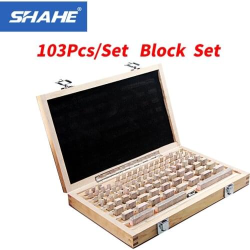 Shahe 103Pcs/Set 1 grade 0 grade Block Gauge Caliper Inspection Block Gauge Measuring Tools