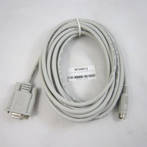 Compatible Program Cable MT6000-Q 2.5M to Connect MT6000/MT8000 series Touch Panel & Q series PLC MT6000/Q MT6000 Q