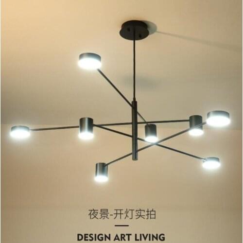 Modern Gold Black White Led Pendant Lights 6/8 Heads Industrial Hanging lights living room Decoration bedroom Light Fixtures