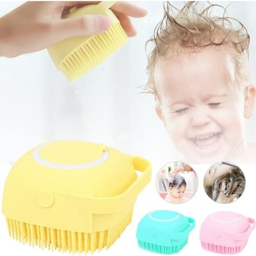 Magic Silicone Brushes Head Massage Body Baby Brush Shampoo Scalp Comb Hair Washing Shower Foot Scrubber Bath Bombs Kids Brush