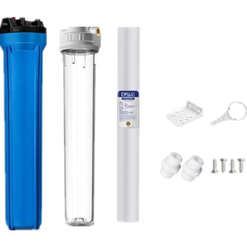 High quality food Food grade 20 inch 1/2 3/4 pp water filter housing filter cartridge transparent front for running water