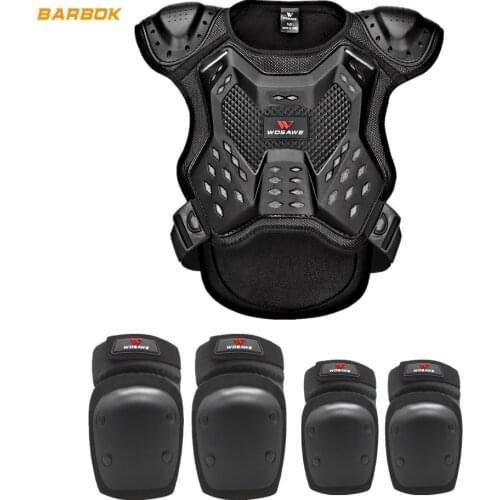 WOSAWE MTB Protective Motocross Armor Jacket for Kids Back Protector Roller Snowboard Ski Sports Protective Gear Motorcycle Suit