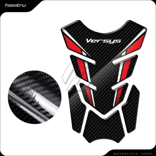 3D Carbon-look Motorcycle Tank Pad Protector Case for Kawasaki Versys 650 1000 X300 Versys-X