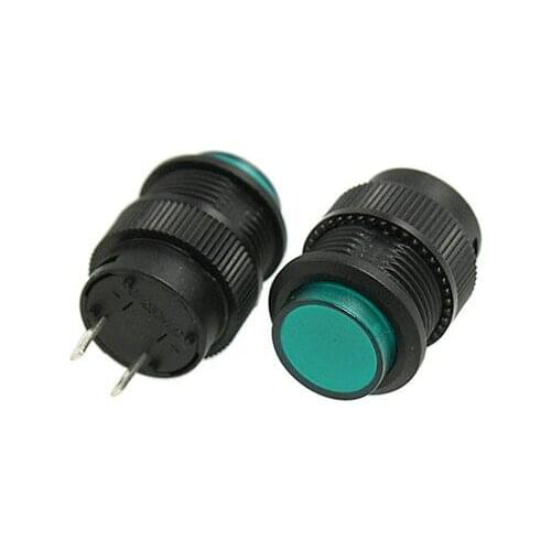 10 Pcs 2 Pin GREEN Cap OFF ON N/O SPST Momentary Push Button Switch