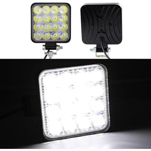 10Pcs/Lot Mini 48W Working Light 3.3inch White Yellow Green Led Work Light Beam16LED Square Off-road Lamp Light Truck ATV Jeep S