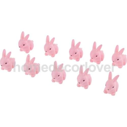 10pcs Miniature Cartoon Rabbit Dollhouse Bonsai Fairy Garden Landscape Decor