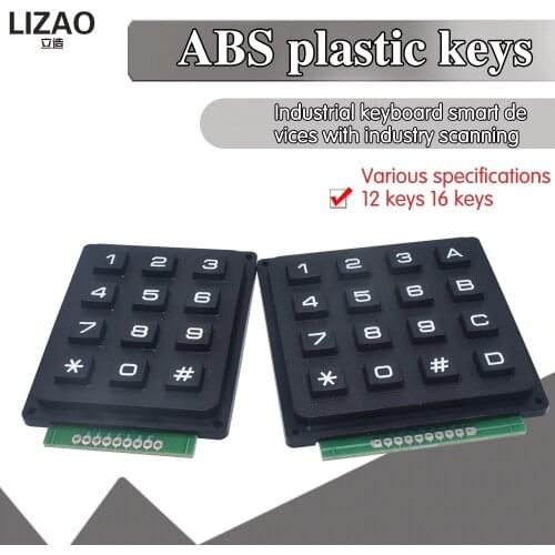 12 16 Key 4*4 4*3 Membrane Switch Keypad 4 x 4 4 x 3 Matrix Array Matrix keyboard membrane switch keypad for arduino