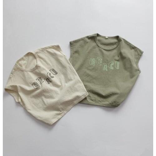 2021 new style girls boys vest summer cotton fashion kids waist vest