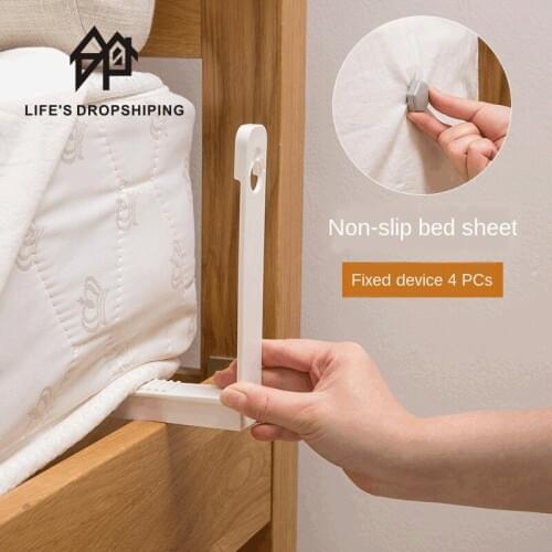 4pcs/set Keeping Sheets Place Mattress Sheet Corner Non-slip Holder Fastener Grippers Clips Straps Bed Sheet Grippers Clip