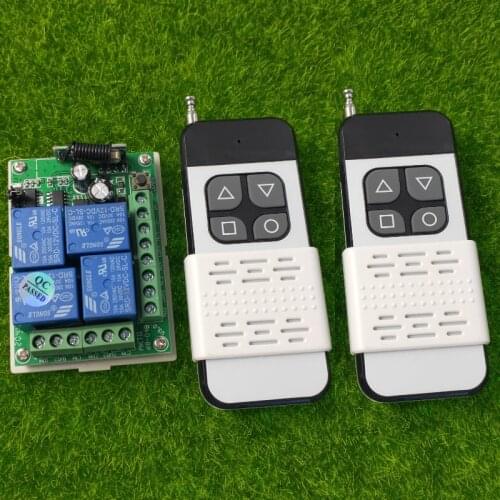 500M DC12V 24V 4CH 4 CH Wireless Remote Control LED Light Switch Relay Output Radio RF Transmitter And 315/433 MHz Receiver