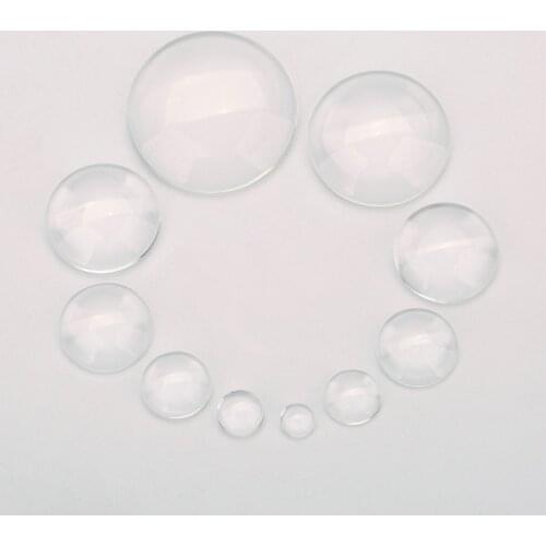 2pcs 6/10/12/16/18/20/25/30/50/70mm Round Flatback Glass Cabochon Cameo Transparent Crystal Cabochon For Diy Jewelry Accessories