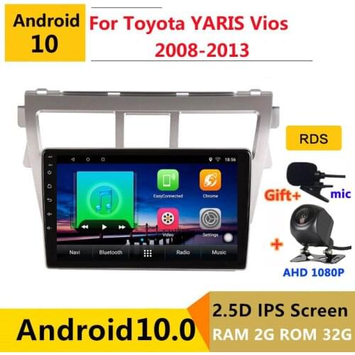 9 inch Android 10 Car DVD Multimedia Player GPS For Toyota YARIS Vios 2008 2009 2010-2013 audio auto radio stereo navigation
