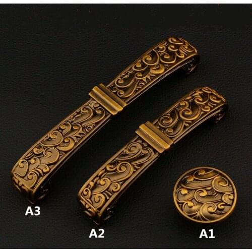 96 128mm european creative retro furniture handle bronze dresser kitchen cabinet door handle antique brasscupboard drawer knob