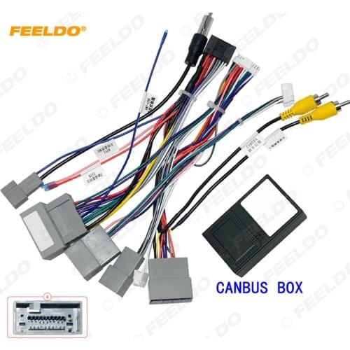 FEELDO Car 16pin Audio Wiring Harness With Canbus BOX For Honda CRV 2.4L Stereo Installation Wire Adapter #HQ6827