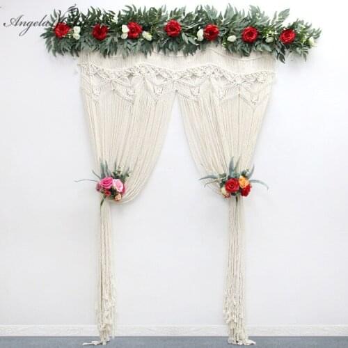 Large Bohemian Macrame Tassel tapestry Cotton Handmade Woven Wall Hanging Deco Wedding Backdrop Door Curtain Window Home Pendant