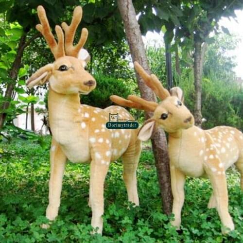 Dorimytrader 90cm X 70cm Large Animal Stuffed Plush Soft Cute Simulated Sika Deer Toy Great Baby Gift Free Shipping DY60970