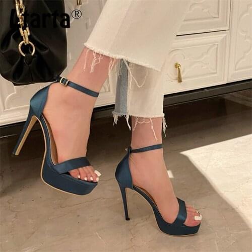 LTARTA Woman Shoes High Heels Summer Sexy Womens Shoes Square Toe Leopard Print With Stiletto Heel Sandals CWF