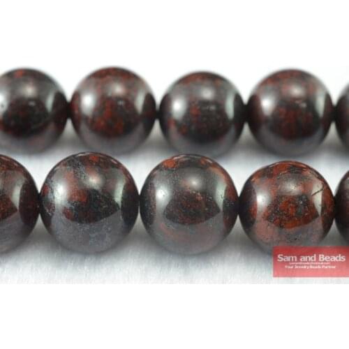 Free Shipping Natural Stone Dark Red Brecciated Beads 16" Strand 4 6 8 10 12MM Pick Size For Jewelry Making DRBB01