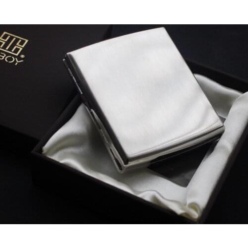 KC2-01 Japanese Style Super Pocket Male Metal 20 Cigarette Case Stainless Steel Portable Cigarette Boxes