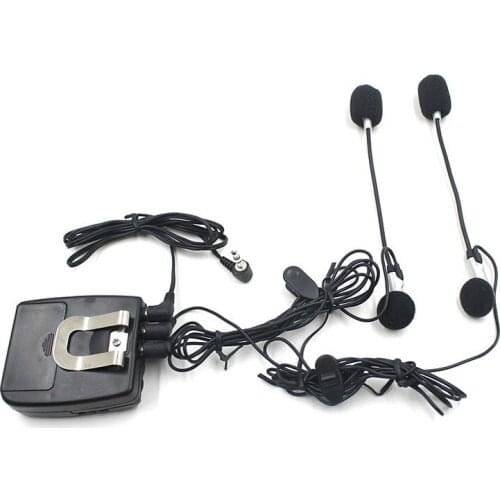 1 pair Motorcycle Helmet to Helmet Intercom Set 2 Headsets MP3 Input