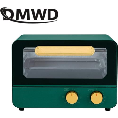 DMWD Mini Household Electric Oven Multifunction Pizza Cake Baking Grill Stove 60 Minutes Timer Stainless Steel Toaster 2 layers