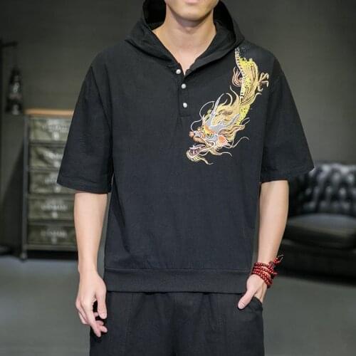MR.GOLDENBOWL Men's T-shirts With A Hood