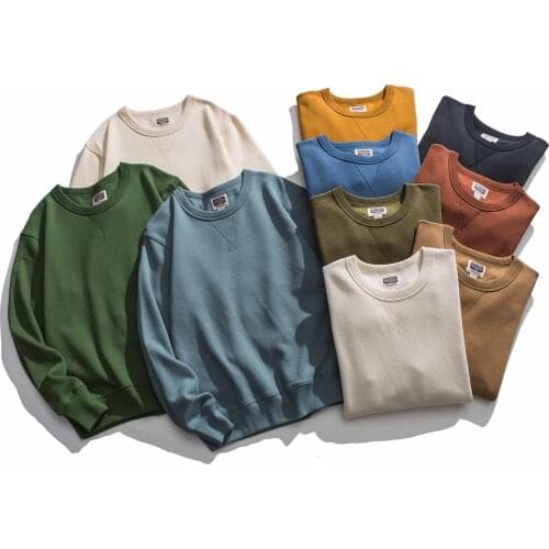 Men solid brushed fleece round neck sweatshirt regular fit