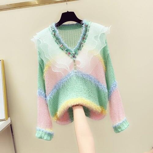 NANCYLIM Women's V-Neck Pullovers