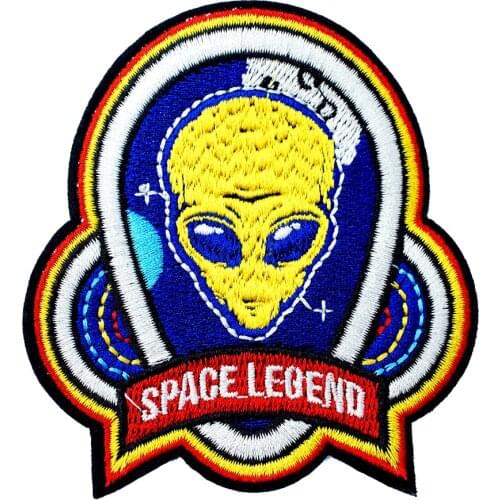 ALIEN Size:8.0cmx9.3cm Patch Embroidery Cloth Clothing Patch Repair Gummed Fashion Badge
