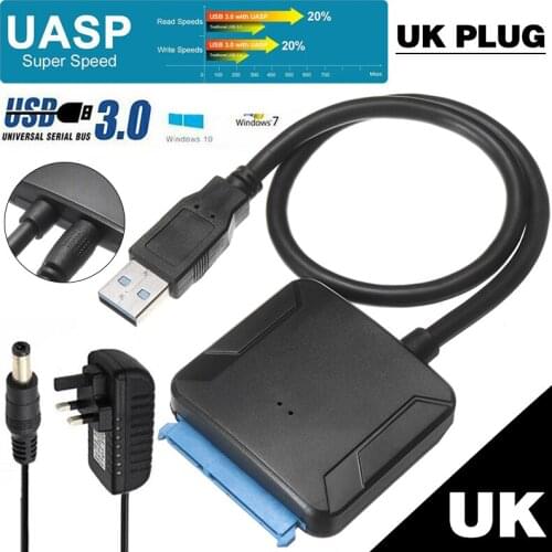 New Hard Drive Disk Adapter USB 3.0 to SATA 2.5/3.5 Inch HDD/SSD Fast Transmission Lead Cable Computer Converter Accessories