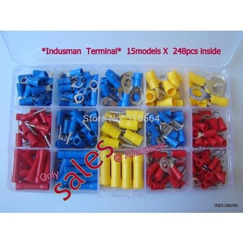 241pcs Crimp Terminal Espadas Awg 241pcs/lot 15models Mixed Electrical Crimp Connector Assorted Kit Set Terminal Ferrule