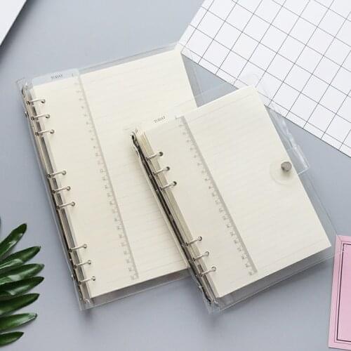 Transparent Loose Leaf Binder Loose Leaf Inner Core A5 A6 A7 Notebook Journal Planner School Office Supplies Stationery 016067