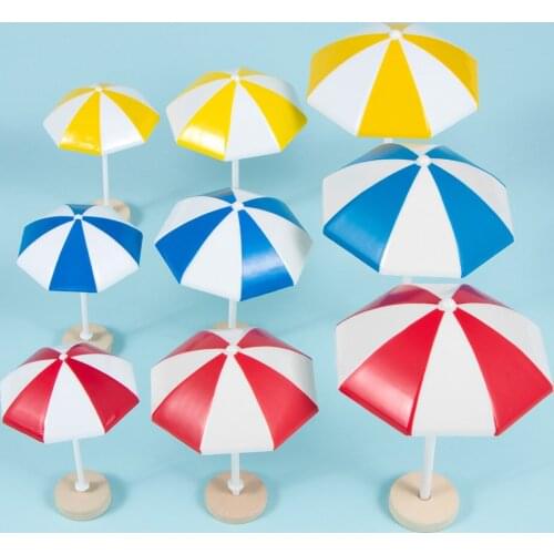 3 Color Beach Sun Umbrella Figurines Miniature Craft Micro Landscape Sea View Decoration Sun Umbrella Home Ornament