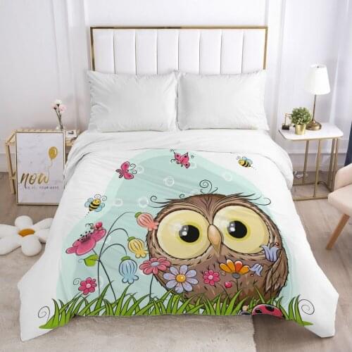 Cartoon Childrens Duvet cover Quilt/Blanket/Comfortable Case Bedding for kids baby boy girls 140x200 240x220 for Home Car owl