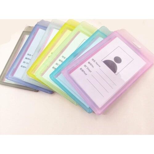 PP Employees Card Case ID Bus Work Card Holder for Factory Company Staff Medical Workers Work Card Cover Shell Accessories