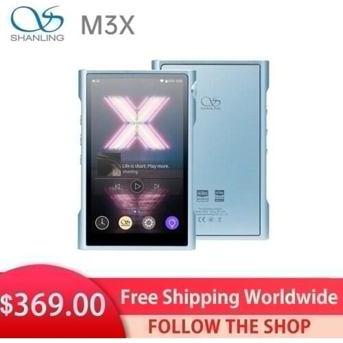 Shanling M3X MQA Support Hi-Res Portable Player Dual ES9219C DAC/AMP DSD256 384kHz/32bit Two-way Bluetooth 3.5mm&4.4mm output