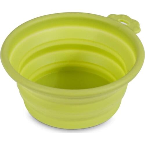 Dog Puppy Folding Bowl Foldable Silicone Bowl for Pet Candy-Colored Portable Nursing Pitcher Pet Dog Bowl for Outdoor Travel