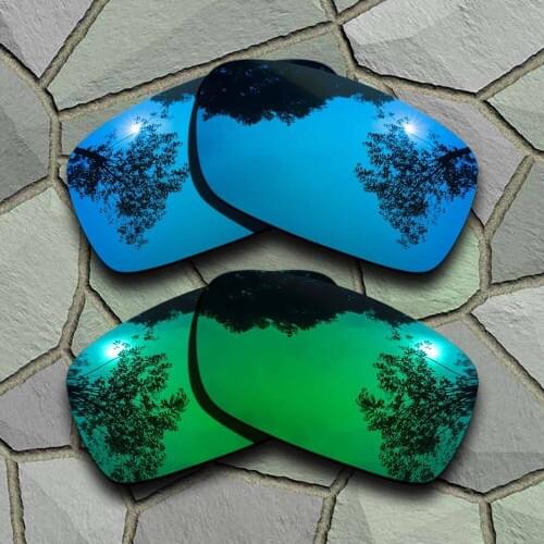 Sky Blue&Jade Green Sunglasses Polarized Replacement Lenses for Oakley Crankcase