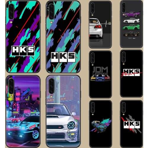 Sports Car HKS JDM Phone case For Samsung Galaxy A 3 5 7 8 10 20 21 30 40 50 51 70 71 E S 2016 2018 4G black painting back 3D
