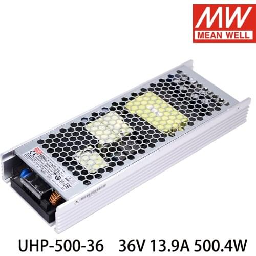 Taiwan Mean Well UHP-500-36 110V/220V AC TO DC 36V 13.9A 500W Active Type PFC Slim Type SIngle Output Switching Power Supply