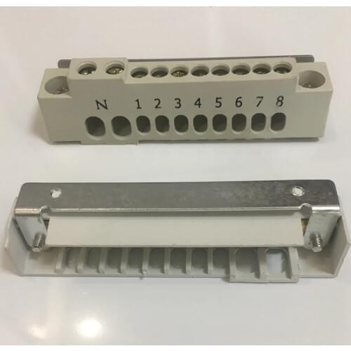 TC 10P 14P 10 14 Positions Hole Power Distribution Box Neutral Wire Row Brass Connector Busbar Bar Terminal Block With Holder