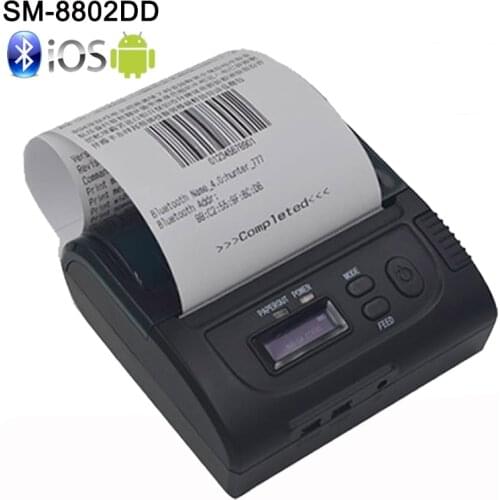 80 mm bluetooth thermal printer,LCD USB 80mm Thermal Bluetooth Receipt Printer IOS/android Protable Printer