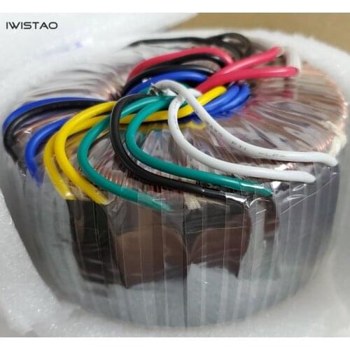 IWISTAO Customized 600W Toroidal Transformer Pure Copper Wire Power Amplifier Double 52V 15v Single 15V 12V 9V DIY