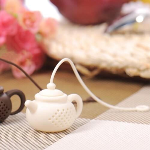 Unique Teapot Tea Strainer Silicone Hot Pot Spice Drain Bag Infuser Leaf Filter Diffuser Multi-function Tea Filter Home Supplies