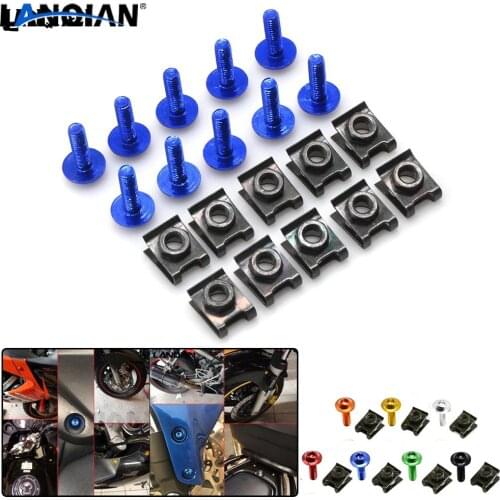 Universal Motorcycle Fairing Screws Fastener Bolts Clips Screw Nuts For Yamaha YZF R1 YZF R3 YZF R6 XJR1300 FJR 1300 FZ1 FAZER