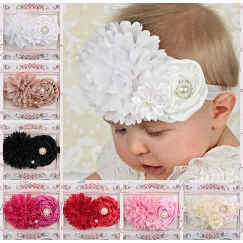Yundfly Vintage Newborn Girls Flower Headband Birthday Decoration Photo Shoot Props